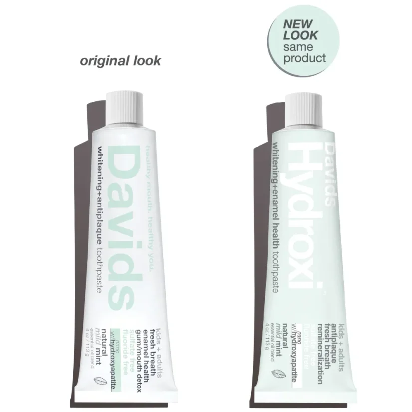 DAVIDS Hydroxi™ kids + adults nano-hydroxyapatite premium toothpaste Mild Mint 113g