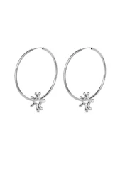 NO MORE SEA FLOWER NOMAD HOOPS SILVER