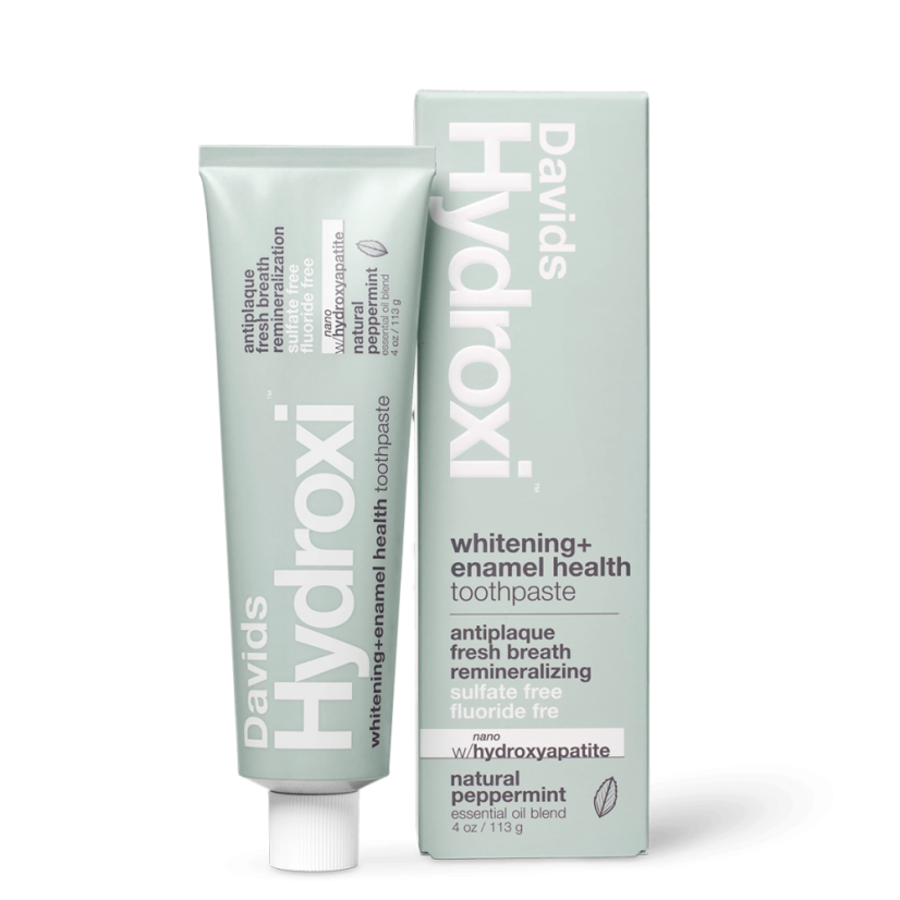 DAVIDS Hydroxi™ whitening+enamel health nano hydroxyapatite premium toothpaste / peppermint 113g